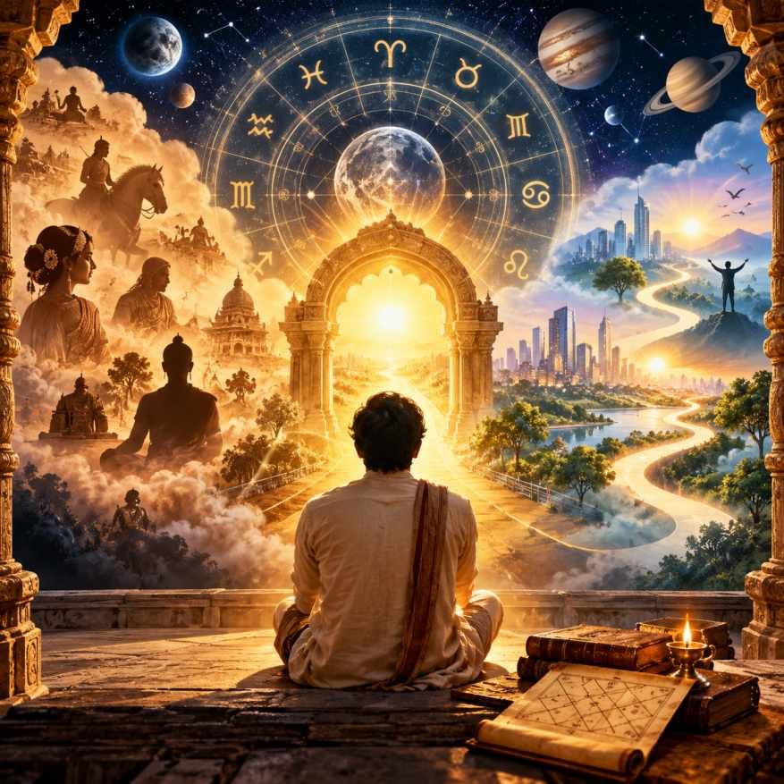 Mystical zodiac portal – past, present and future